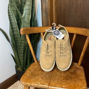 Oshkosh tan slip on shoes. Big boy size 3. Brand new with tags